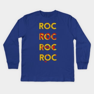 Rochester ROC fonts Kids Long Sleeve T-Shirt